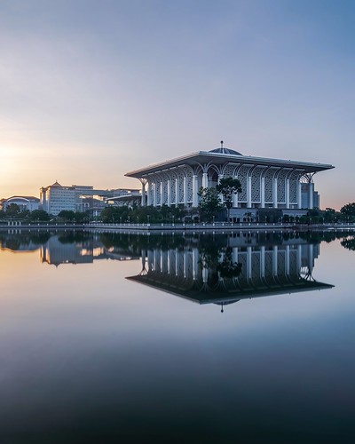 Reflection of the mosque by yusron@motret, Beautiful reflection of the mosquefloatingmosque reflection urbanexploration sunrise malaysia masjid
