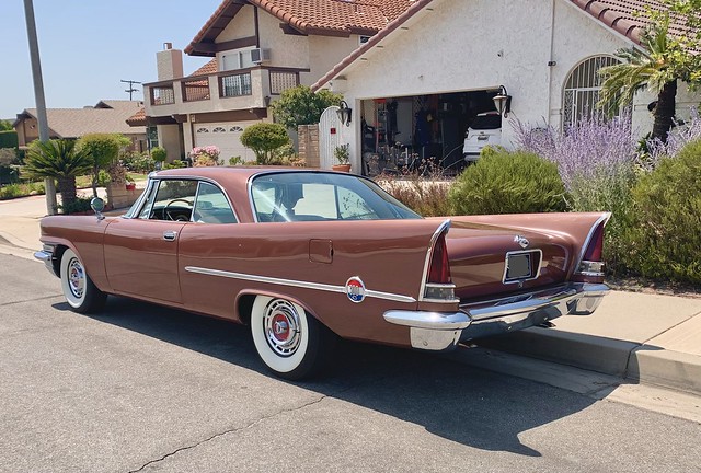 My latest acquisition. 1957 Chrysler 300C, in copper brown metallic. 392 dual-quad hemi.