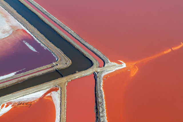 Armchair Traveling - Aerial View of Salt Evaporation Ponds
