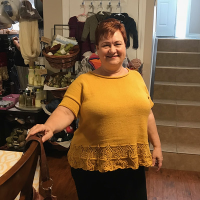 Love Paulette’s Tegna knit with Hikoo Cobasi!