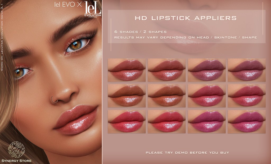 Synergy – Lelutka HD Lipstick Applier for EVO / EVO X heads – Sestao♥
