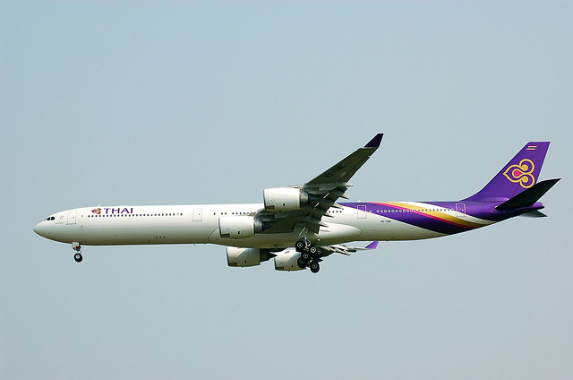 HS-TNE Airbus A340-642 of Thai Airways International