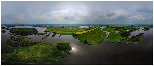 botshol panorama dutch landscape sky drone droneflight cloud geo island nature blue green lake photography netherlands nederland