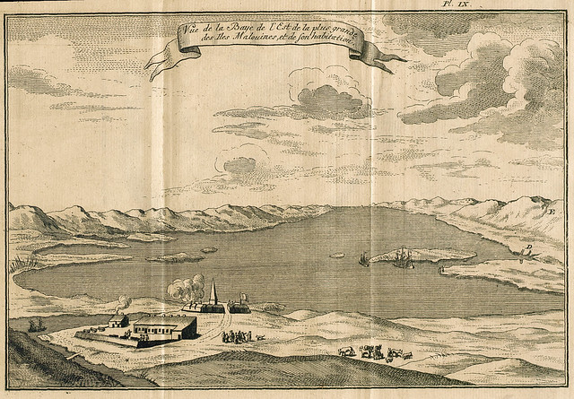 Los franceses instalados en Puerto Louis o Puerto Soledad  las Islas Malvinas por 1763 1764