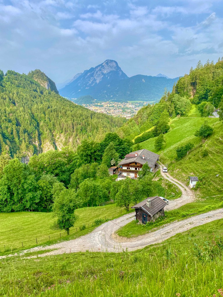 View from Kaiser valley towards Pendling mountain near Kufstein in Tyrol, Austria