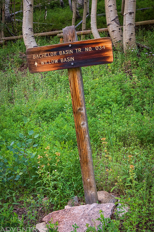 Bachelor Basin Trail Sign