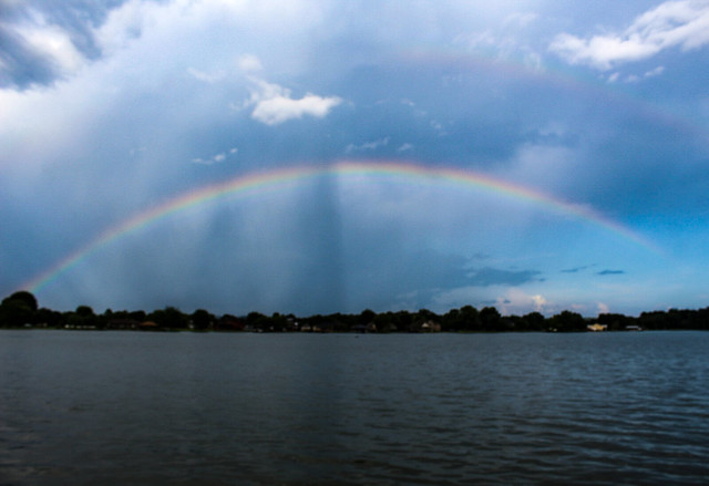 Double Rainbow Over Lake Neely Henry in Alabama