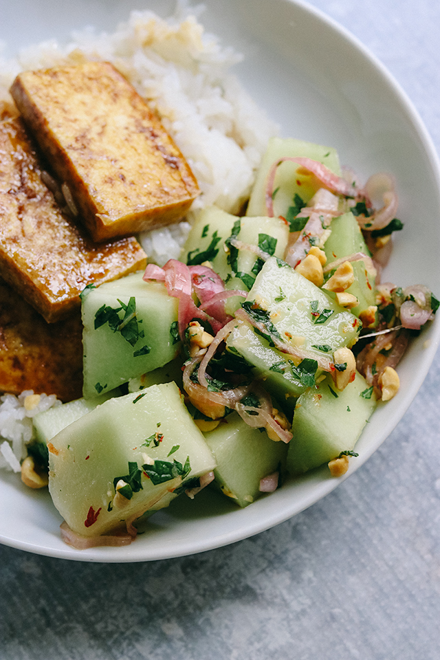 Honeydew Salad with Peanuts and Lime