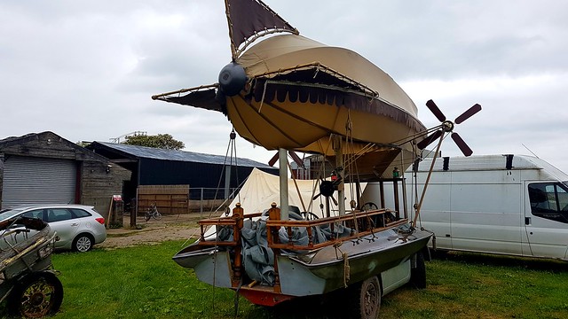 Steampunk Airship, spotted on a farm in Shropshire