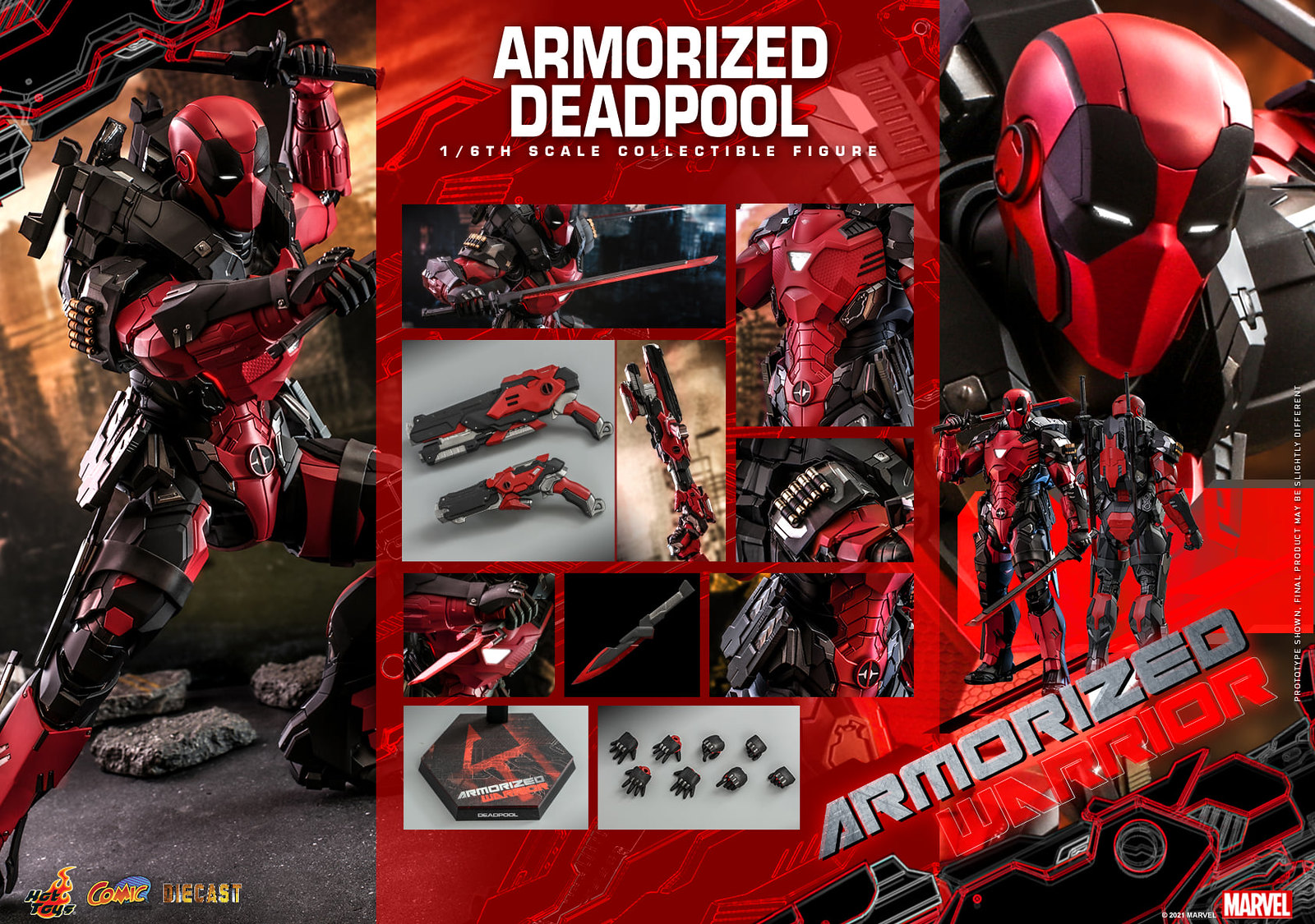NEW PRODUCT: Hot Toys Armorized Warrior - 1/6th scale Armorized Deadpool Collectible Figure [Armorized Warrior Collection] 51310496172_01ebfc30b0_h