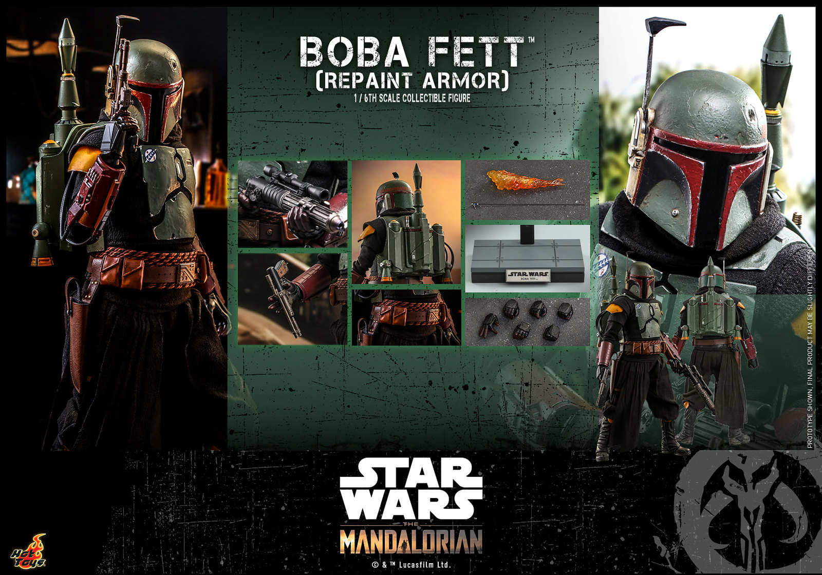 Star Wars: The Mandalorian™ - 1/6th scale Boba Fett™ (Repaint Armor) Collectible figure/ figure and Throne Collectible Set 51310543187_0d22b7660a_h
