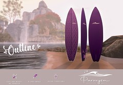 PAROXYSM. "Outline" Surfboard  (Purple)