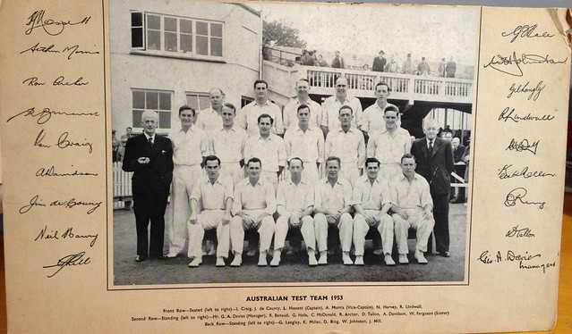 1953 Australia Ashes Test Team at Trent Bridge, England