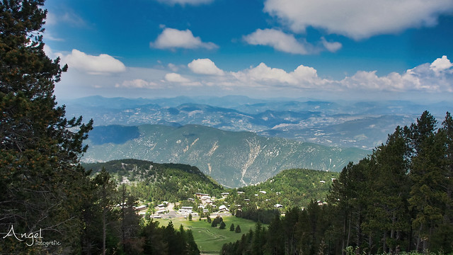 view of the landscape of the Vaucluse seen from Mont Ventoux