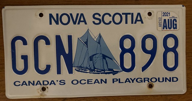 Nova Scotia 2021 license plate