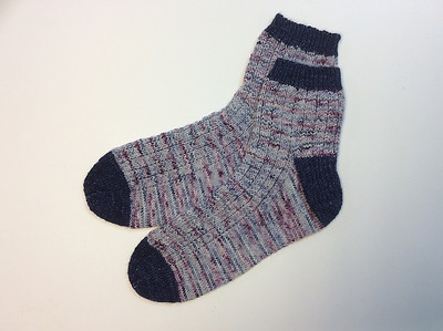 Ann knit these Morning Coffee Socks by Crazy Sock Lady Designs using magic loop.