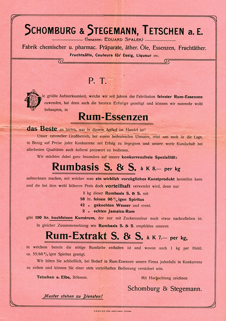 Werbeaktionsblatt 4 der Firma Schomburg & Stegemann