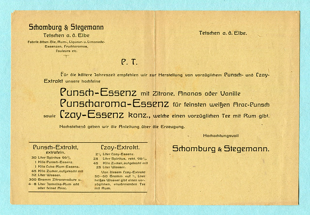 Werbeaktionsblatt 2 der Firma Schomburg & Stegemann