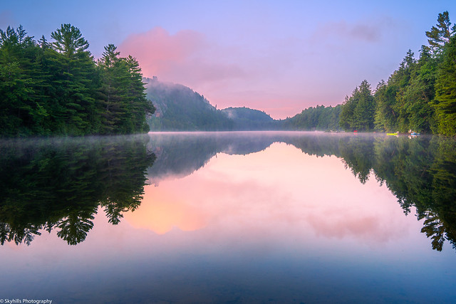 A calm morning at Blue Lake.