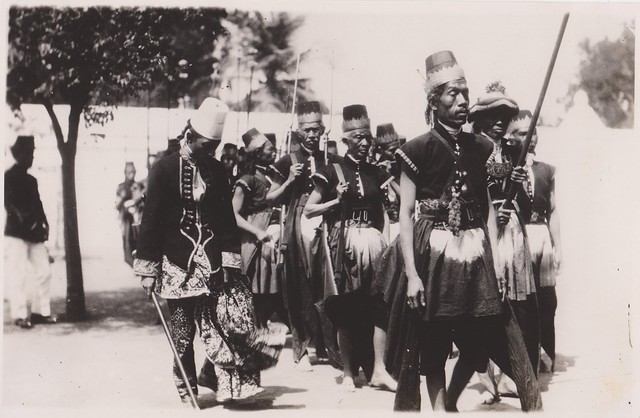 Yogyakarta - Parade of the guards of the Sultan, 1932