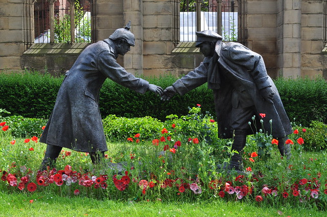 All Together Now Statue, St Luke's Church, Berry Street, Liverpool