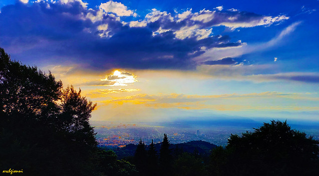 tramonto su Torino