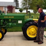 Kokomo_2012_05_007 Andy with a restored John Deere tractor