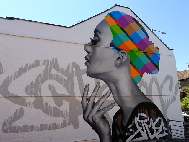 Street art on West Street, Bedminster, Bristol for Upfest 2021 (artist: Koeone)