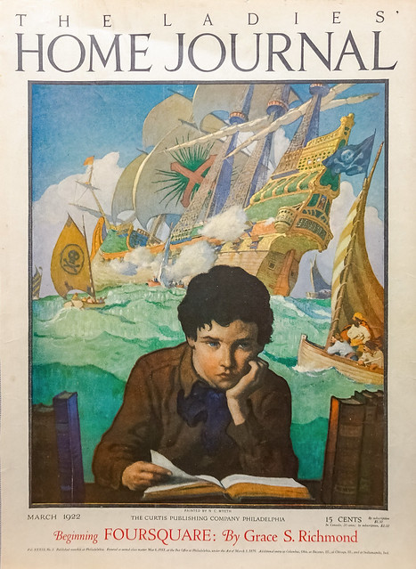 “The Ladies Home Journal,” Vol. 39, No. 3 (March 1922).  Cover Art by N. C. Wyeth.