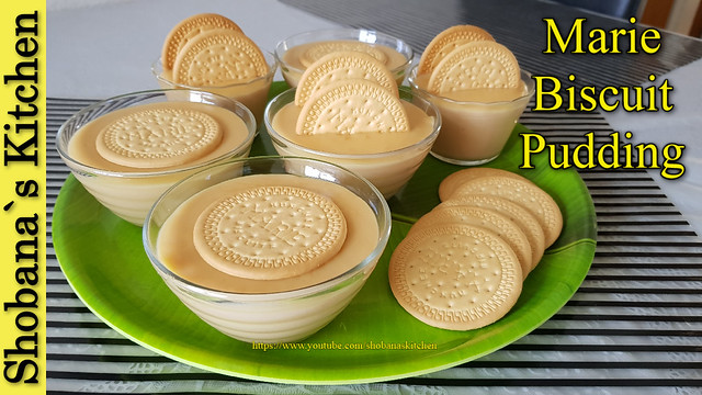 Sri Lankan Marie Biscuit Pudding - தமிழில் - Biscuit Pudding Recipe in Tamil - Eggless Pudding
