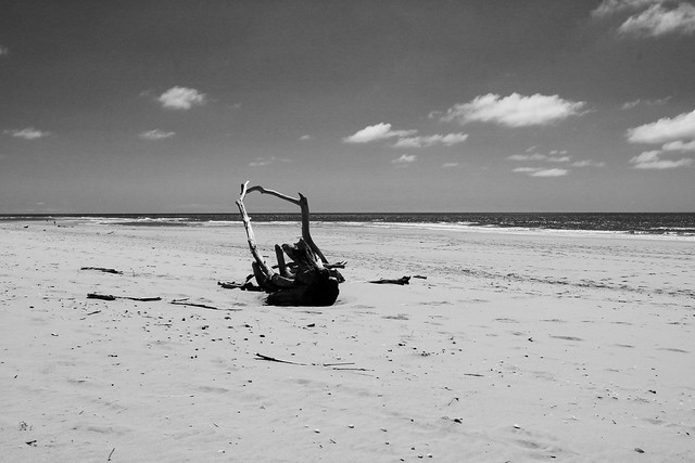 Bateau ivre sur mer de sable