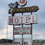 LR Ranch Motel Lexington, Nebraska
We drove US30 between North Platte and Kearney, Nebraska.  The old roads took us through the towns and past a lot of old roadside details