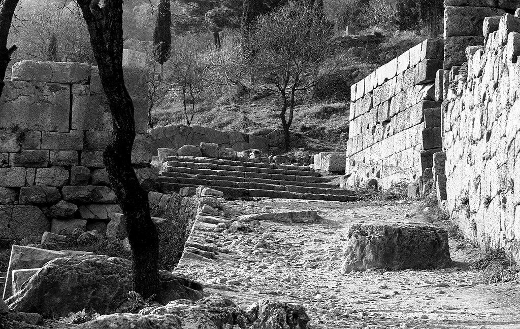 Sacred Way, Delphi  January 1974