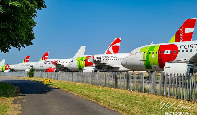 Airbus A319 line up TAP - Air Portugal.