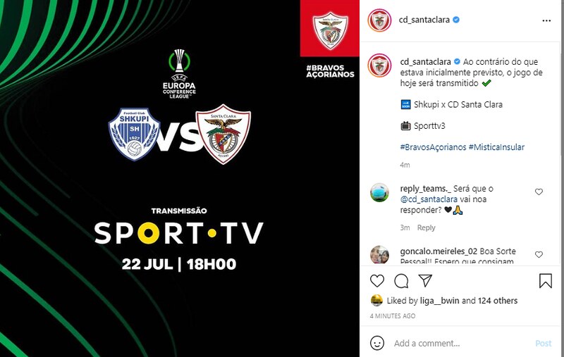 jogo em direto na sport tv