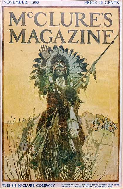 “McClure’s Magazine,” Vol. 28, No. 1 (November, 1906). Portrait of an Indian Chief by N. C. Wyeth.