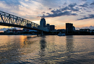 Sunset on Cincinnati From Newport, KY - 07172021