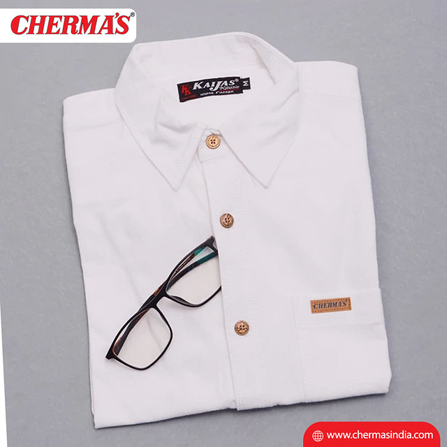 Chermas Crinkled White Shirt
