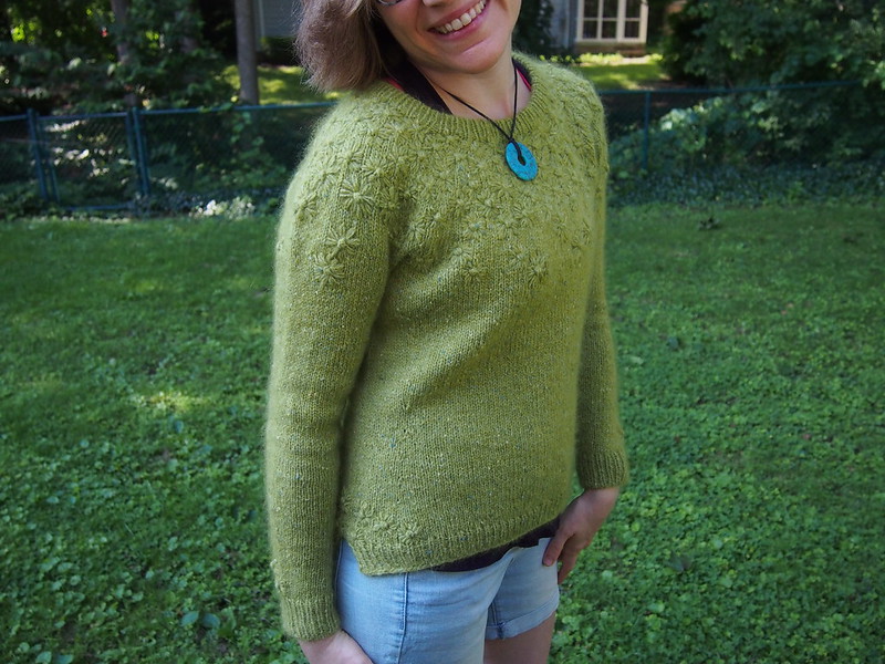 "Late Bloomer" sweater is complete!