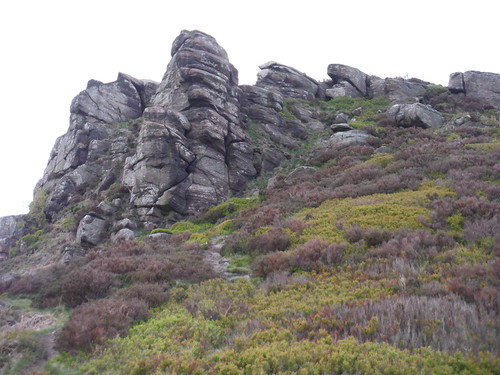 Gritstone Boulders on Hen Cloud SWC Walk 388 - Upper Hulme to Macclesfield