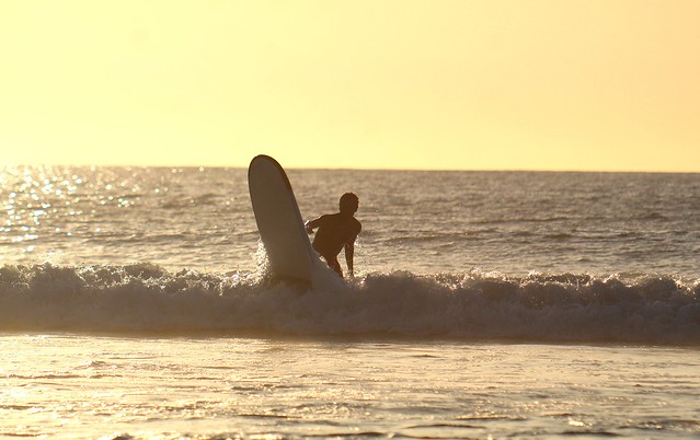 Emmanuel Buriez surf coucher de soleil