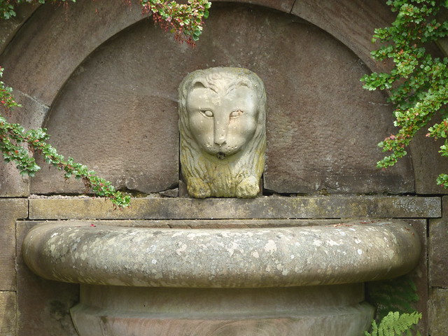 The Parterres at Biddulph Grange Garden - Lion fountain