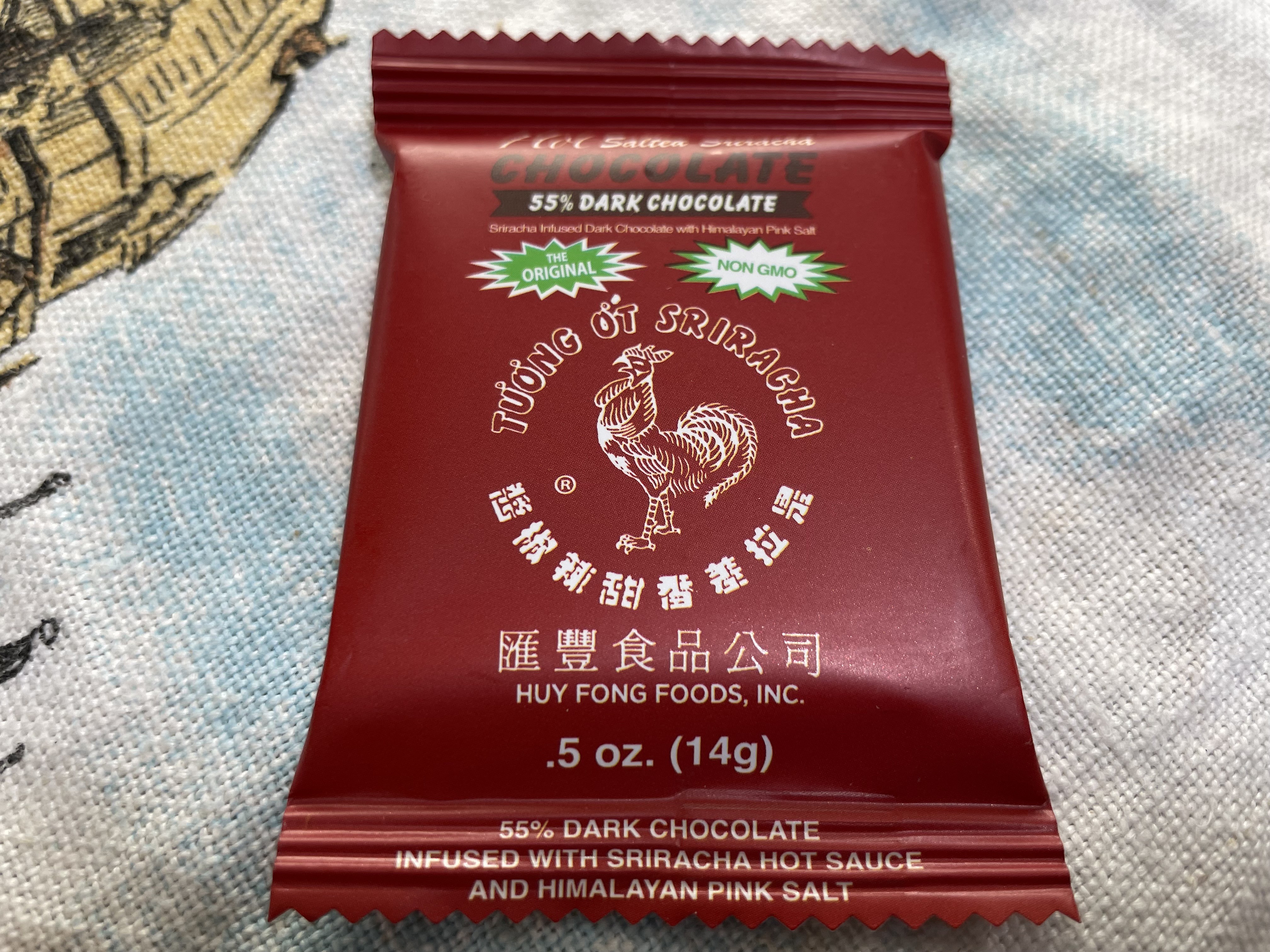 Hot Salted Sriracha 55% Dark Chocolate