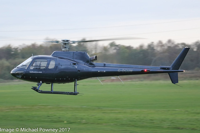 G-OGUN - 1999 build Eurocopter AS350B-2 Ecureuil, inbound to the Helicentre area at Barton