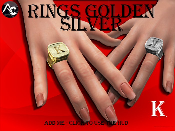 :AC:: RING K KING -golden/silver