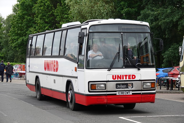 Former United Leyland Tiger 1331 C38CWT is seen at Gateshead Metrocentre on 25 July 2021. This was formerly West Riding's 38.