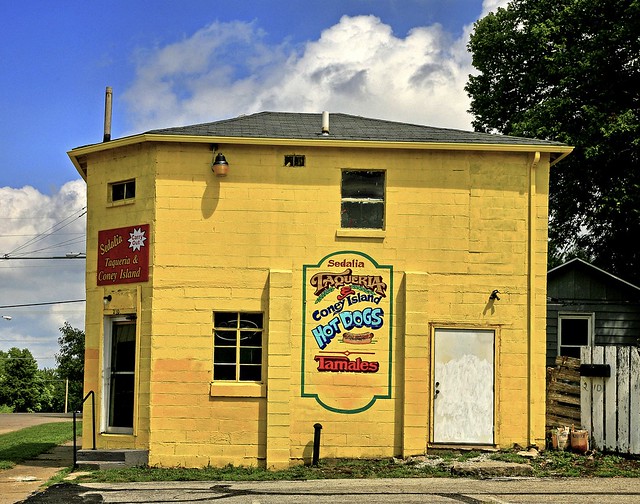 CONEY ISLAND TAQUERIA - Sedalia, Missouri USA - Now an Abandoned Ice Cream Shop.