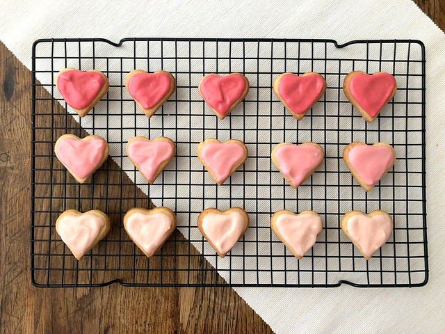 Heart Butter Cookies with Cream Cheese Frosting