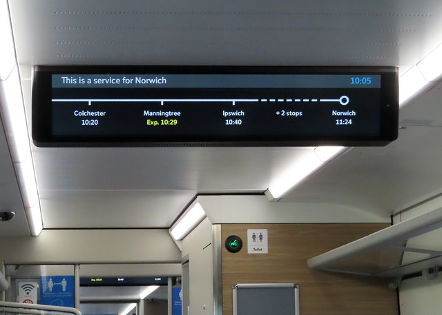 Greater Anglia Class 745 Passenger Information Screen