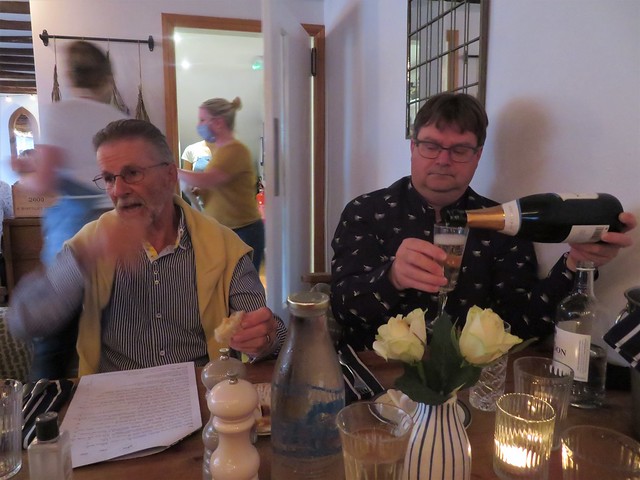 Enjoying Mel Pippy Woodley 's  Birthday Dinner Hitchen's Barn Oakham (4)